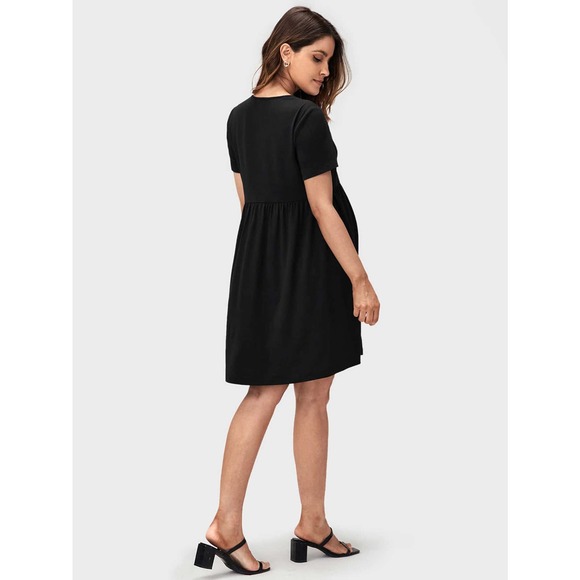 BASICS Maternity Solid Smock Dress - Picture 2 of 8